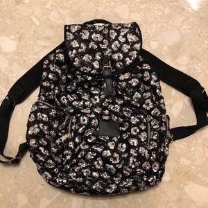 NWT VS Pink Cheetah Print Sequin Bling Backpack